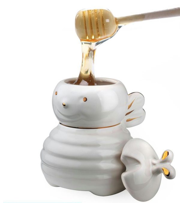 عسل خوری سرامیکی زنبور ساده