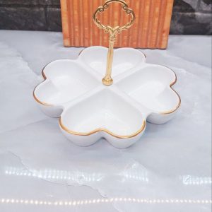 اردوخوری 4خانه قلبی لب طلای کوچک