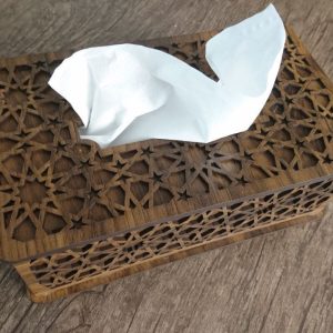 جا دستمال کاغذی چوبی طرح اسلیم