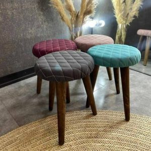 صندلی پاف 3 پایه گرد