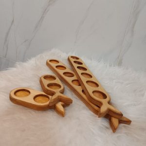 استند شات ماهی چوبی 2 خانه