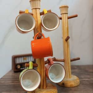 استند چوبی آویز فنجان